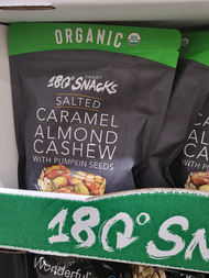 180 Snacks 有機鹽味焦糖堅果脆塊 425公克
