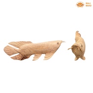 Patung Ikan Arwana 50 cm - Pajangan Ikan Arwana - Patung Ikan Kayu -