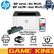 HP Laserjet 107A Wired / 107W Wireless Printer (BRAND NEW)