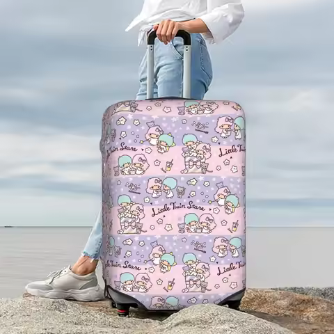Kiki Lala Little Twin Stars Luggage Cover Protector Fashion Cartoon Travel Suitcase Protective Cover