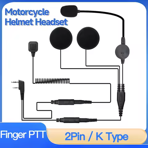 ABBREE Motorcycle Helmet Headset Microphone Universal Accessories For Baofeng UV-K61 UV-98 PLUS UV-2
