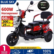 Blue Sky Sepeda Listrik Roda Tiga / Sepeda Motor Roda Tiga / Skuter