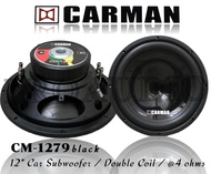 Carman Subwoofer Mobil 12 Inch CM1279 Black Double Coil Triple Magnet CM 1279Black Speaker Compone