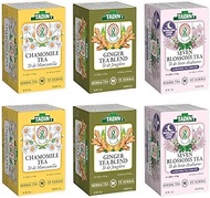 Tadin Herbal Tea Variety Pack, Caffeine Free, 24 Tea Bags Per Box, Pack of 6 Boxes Total