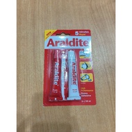 MERAH Araldite Iron Epoxy Glue *ARALDITE Rapid 5mins Red 2x15ml