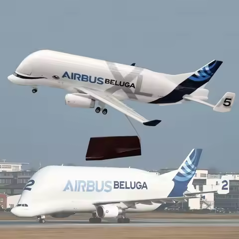 1:150 Beluga A330 Transport Aircraft Plane Model Jet Airplane Mode Openable Cargo Bay Die-Cast Colle