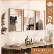 KAYU Minimalist Living Room Wall Display Abstract Poster 40x60cm Home Decor Wooden Frame Ashley Bagh