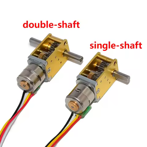 Micro 10mm Full Metal Gearbox Gear Stepper Motor DC 5V 6V Reducer Stepping Motor Single Axis / Doubl