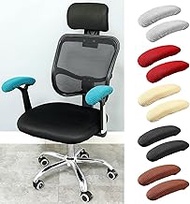 GEZICHTA Chair Arm Pad Covers Overs,Elasticity Office Computer Chair Arm Slipcover,Removable Washable Office Chair Armrest Covers Pads for Swivel Office Gaming Chair Wheelchair,Black