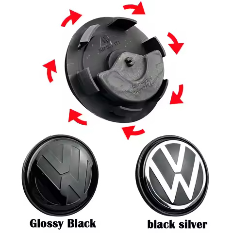 3B7601171 Floating Wheel Center Caps Hub Cover 4pcs 56mm 65mm For Volkswagen VW Golf 5 6 7 Passat B6