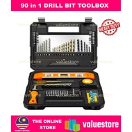 90 in 1 Professional DrillBit Set Toolbox (Drill Bit / Bit / Socket)