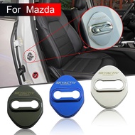 3D stainless steel Car door lock cover Car sticker for mazda cx3 cx4 cx5 cx8 cx9 cx30 2 3 5 6 mx5 rx8 Car Accessories interior