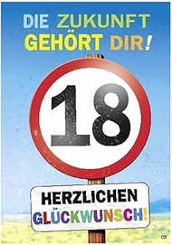 Depesche 0011673-005 - 18th Birthday Card - Unusual Birthday Card with Music, Saying and Moving Elem