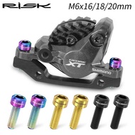 C3 RISK 1 4Pcs M6x16/18/20Mm Bicycle Disc Brake Fixed Bolts With Washer Titanium Mountain Bike