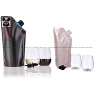 Vapur Wandervino with 2 govino glasses​ - 0.75L Portable Wine Kit Reusable Durable BPA-Free Freezabl