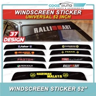 Universal Proton Saga Persona Perodua Myvi Bezza Viva City Civic Front Windscreen Sticker Black Wind