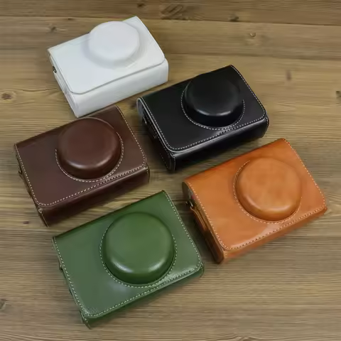 PU Camera Bag Suitable for Sony ZV-1II Digital Camera Bag Leather Case Zv-1F Zv-1/GR2/3 Portable Cas