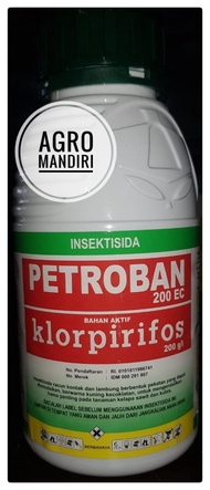 Petroban 200EC 500 ml Insektisida Pembasmi Hama Ulat Kutu Pengerek Pengganti Dursban