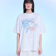 Tohns Pisces Oversized T-shirt เสื้อยืดพิมพ์ลาย ราศีมีน (Pisces) เปิดรับพลังแห่งจินตนาการและความเมตต