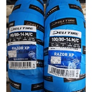 Deli Razor XP Sb-148 Scooter Tubeless Tyre For Vario150 90/80-14 ( Front )/ 100/80-14 ( Rear )( 1pcs