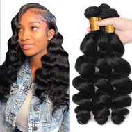 Human Hair Bundles Loose Deep Wave Bundles 26 28 30 Inch Unprocessed Brazilian Virgin Hair Weave 3 B