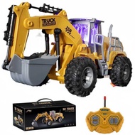 C 4X4 Electric Remote Control Cars Toys For Kids RC Truck Model Excavator Bulldozer Road Roller Wit