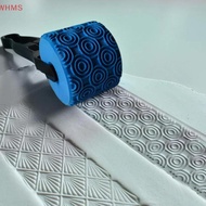 (WHMS) Clay Stamp Roller Geometric Flower Patterns Relief Rolling Tool Ceramic Clay Texture Wheel Cl