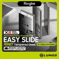 Ringke Easy Slide Privacy Tempered Glass 【2 pack】 for Samsung Galaxy S24 / S24 Plus/ S24 Ultra Tempe