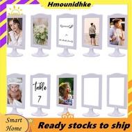 Double Sided Standing Picture Frames 4x6 Inch 2 Side Pedestal Picture Frames Plastic White Photo Fra