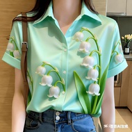 Unisex Mens Shirt for Women shirt Flower Printing shirt Clothing Songkran Hawaiian shirt Chinese Sho