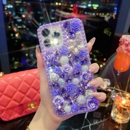 APEC Fashion Pearl Diamond Bling Rose Phone Casing for Apple IPhone 14 Pro Max 15 13 Pro Max 12promax 11/12 Pro Max 12pro 13pro X Xs Max Xr 7Plus 8Plus Cases Cover Casing