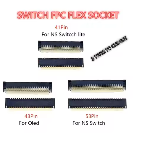 4pcs FPC Flex Socket For NS Swtich Lite OLED Host Screen Socket FPC Connector LCD Display Connector 