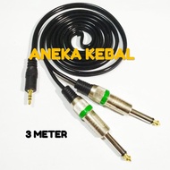 Kabel 2 TRS/Akai 6,5 MONO Male To Mini Jack 3.5mm Gold Male 3 Meter