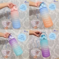 TUMBLER QUIFIT 2L / GEMOY GRADATION BOTTLE 1.3L / TRANSPARENT GEMBUL BOTTLE 1.3L / 2 Liter Drinking 