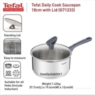 TEFAL Induction Non Stick Daily cook Stainless Steel saucepan with LID 18cm G71233