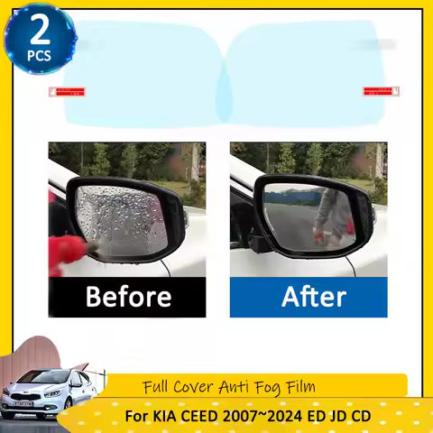 For KIA CEED 2007~2024 ED JD CD Full Cover Anti Fog Rainproof Film Rearview Mirror Accessories Cee'd