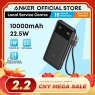 Anker Powercore Power Bank 10000mAh 22.5W Fast Charging USB C Cable Lanyard Portable Charger A1388