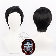Ghroth Cosplay Wig Delta Force The Warden Short Black Heat Resistant Synthetic Hair