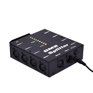 DCM 8 Way Isolated DMX Splitter - 8 Branch Universal Splitter Amplifier Distributor 3Pin Outputs for