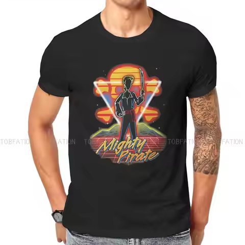 Monkey Island Game LeChuck Elaine Guybrush TShirt for Men Retro Mighty Pirate Soft Leisure Tee T Shi