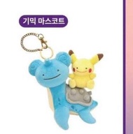現貨一隻 韓國 百變怪樂園 小拉普拉斯皮卡丘娃娃吊飾 鑰匙圈 乘龍 pokemon 震動