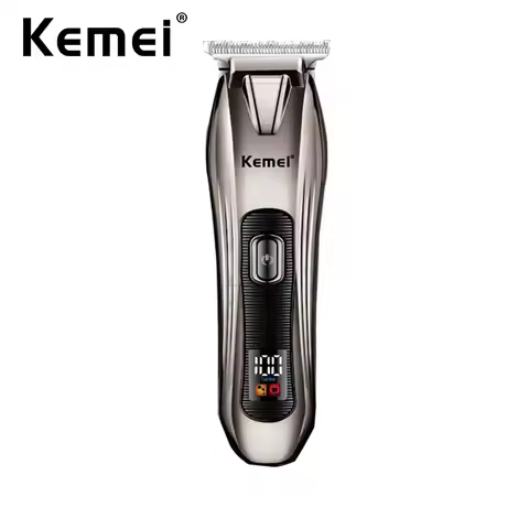 Kemei Professional Electric Hair Trimmer for Men Rechargeable Hair Clipper 0mm Barber Hair Cutting M