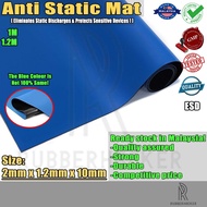 Blue Anti-Static ESD Rubber Mat, rubber sheet, rubber mat (2mm x 1.2m x 10m)