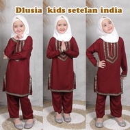 baju Kids Gold Dlusia anak India Setelan