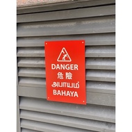 Danger High Voltage Aluminium Sign