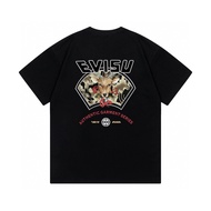 2026 Baju-T Bercetak Lelaki dan Wanita EVISU Baharu, Baju-T Pasangan Kasual, Baju Lengan Pendek, Baj