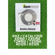 GASKET SILENCER Yamaha RXZ TZM150 TZR150 RD125 RZ125 / Kawasaki ZX150 ZXR150 KR150 🍎 Apple Gasket Ta