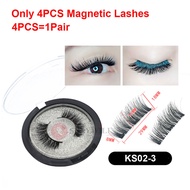 4pcs/Pair Magnetic Eyelash Curler & Magnetik Eyelashes Set Eye Lashes Bulu Mata Clip Easily Apply Ma