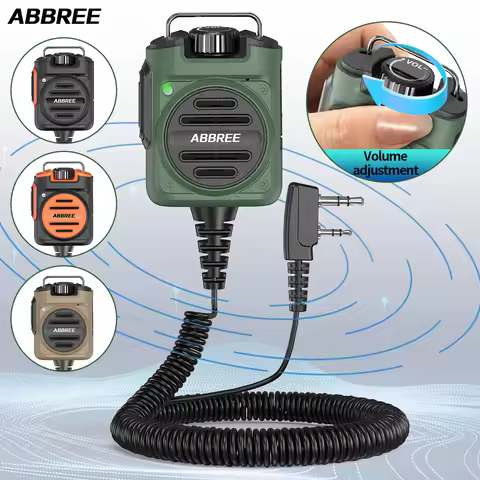 ABBREE AR-158 Walkie Talkie Microphone Speaker Adjustable Volume Handheld Rechargeable For Baofeng U