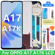For OPPO A17 A17K CPH2477 CPH2471LCD Display Touch Screen Digitizer Assembly With Frame Replacement